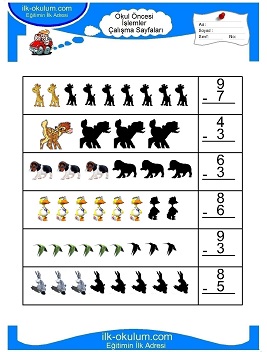 Çocuklar İçin toplam işlemi yaprak testleri 